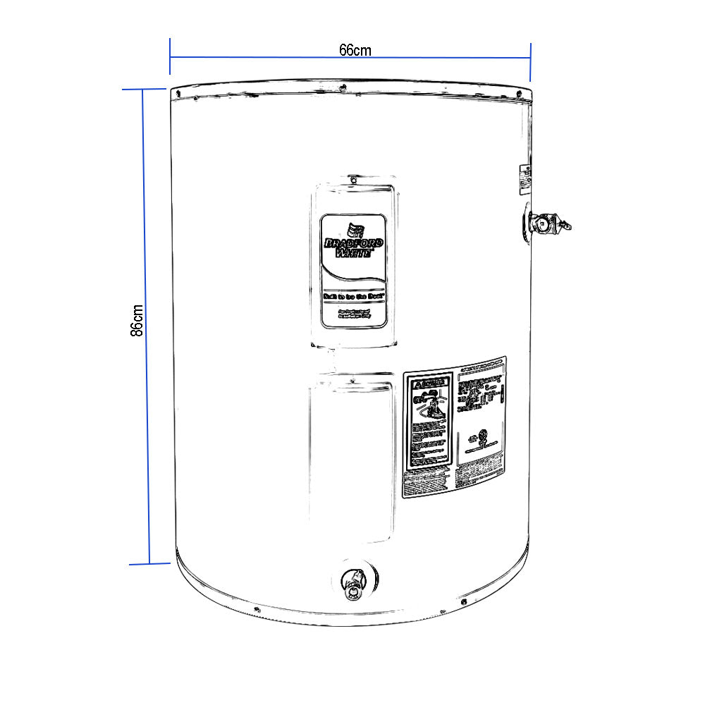 Calentador de agua 50 gls. Eléctrico Bradford White. RE250LN6-1NCWW