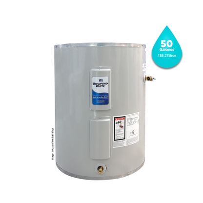 Calentador de agua 50 gls. Eléctrico Bradford White. RE250LN6-1NCWW
