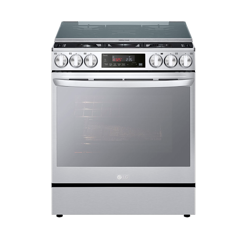 Estufa a gas 30" LRGL5847S instaview, freidora de aire, ThinQ, Easyclean.