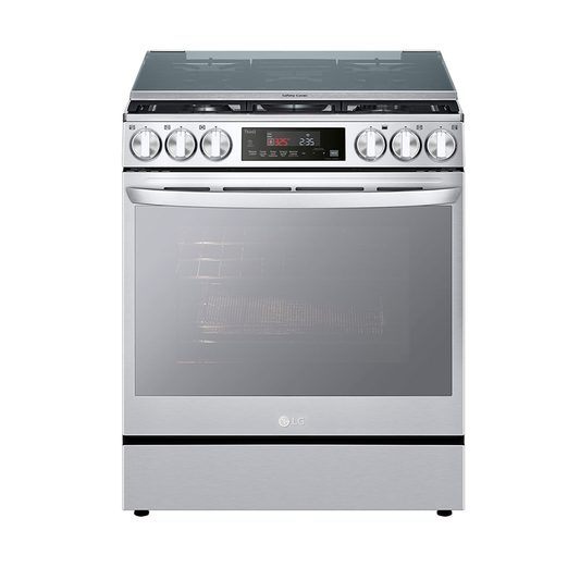 Estufa a gas 30" LRGL5847S instaview, freidora de aire, ThinQ, Easyclean.