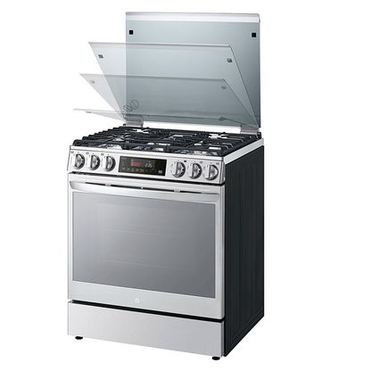 Estufa a gas 30" LRGL5847S instaview, freidora de aire, ThinQ, Easyclean.