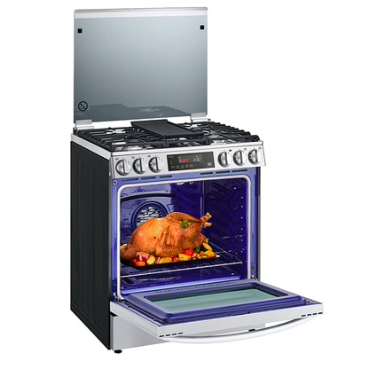 Estufa a gas 30" LRGL5847S instaview, freidora de aire, ThinQ, Easyclean.
