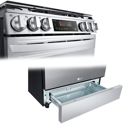 Estufa a gas 30" LRGL5847S instaview, freidora de aire, ThinQ, Easyclean.