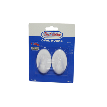 GANCHO C/ADHESIVO OVAL 2-3/8(2PC) BV