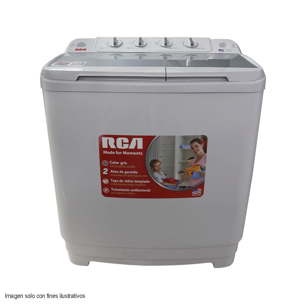 Lavadora Semiautomática 11,5 kg RCA RCWM115 color gris