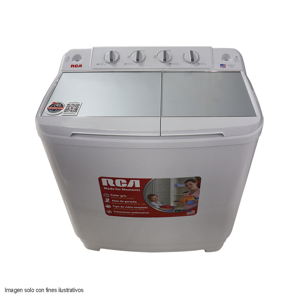 Lavadora Semiautomática 11,5 kg RCA RCWM115 color gris