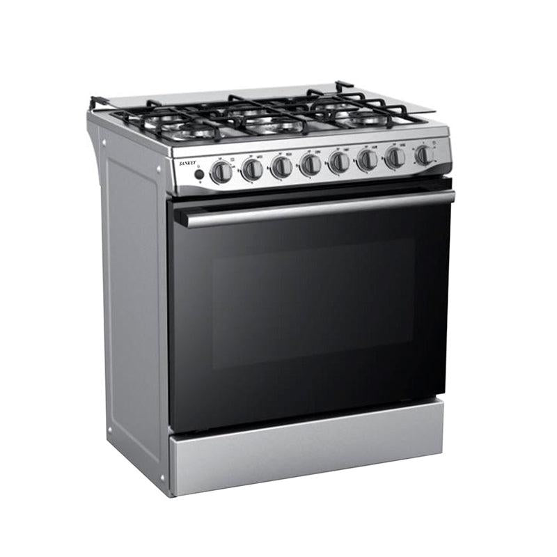 SANKEY ESTUFA 30" A GAS BELINDA 6 QUEMADORES PARRILLA DE HIERRO COLADO TAPA DE VIDRIO ENCENDIDO ELECTRONICO