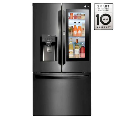 Refrigeradora 30pc GM78SXT de LG linear inverter Door in Door instaview negro.