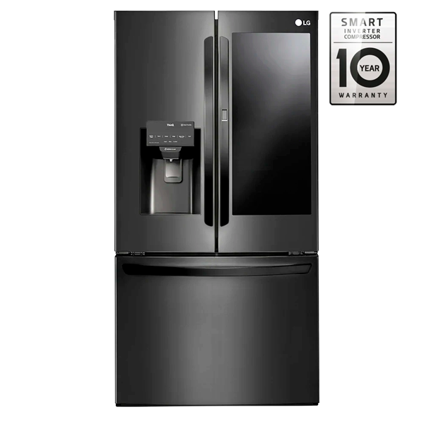 Refrigeradora 30pc GM78SXT de LG linear inverter Door in Door instaview negro.