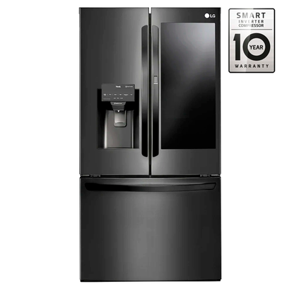 Refrigeradora 30pc GM78SXT de LG linear inverter Door in Door instaview negro.