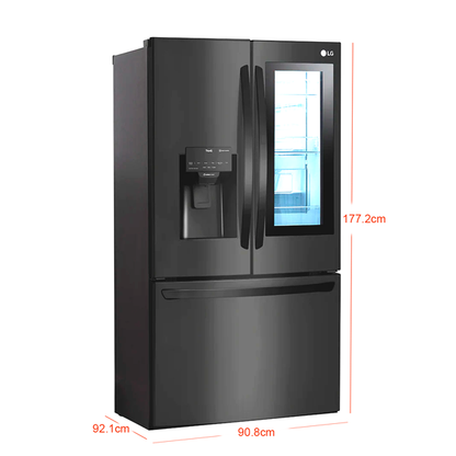 Refrigeradora 30pc GM78SXT de LG linear inverter Door in Door instaview negro.