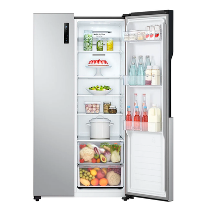 Refrigeradora Side By Side inverter, 18 pc, GS51BPP, LG, color acero pulido