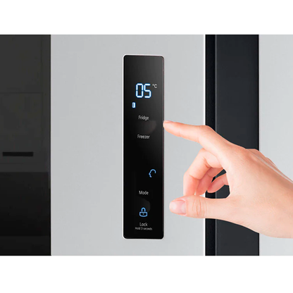 Refrigeradora Side By Side inverter, 18 pc, GS51BPP, LG, color acero pulido