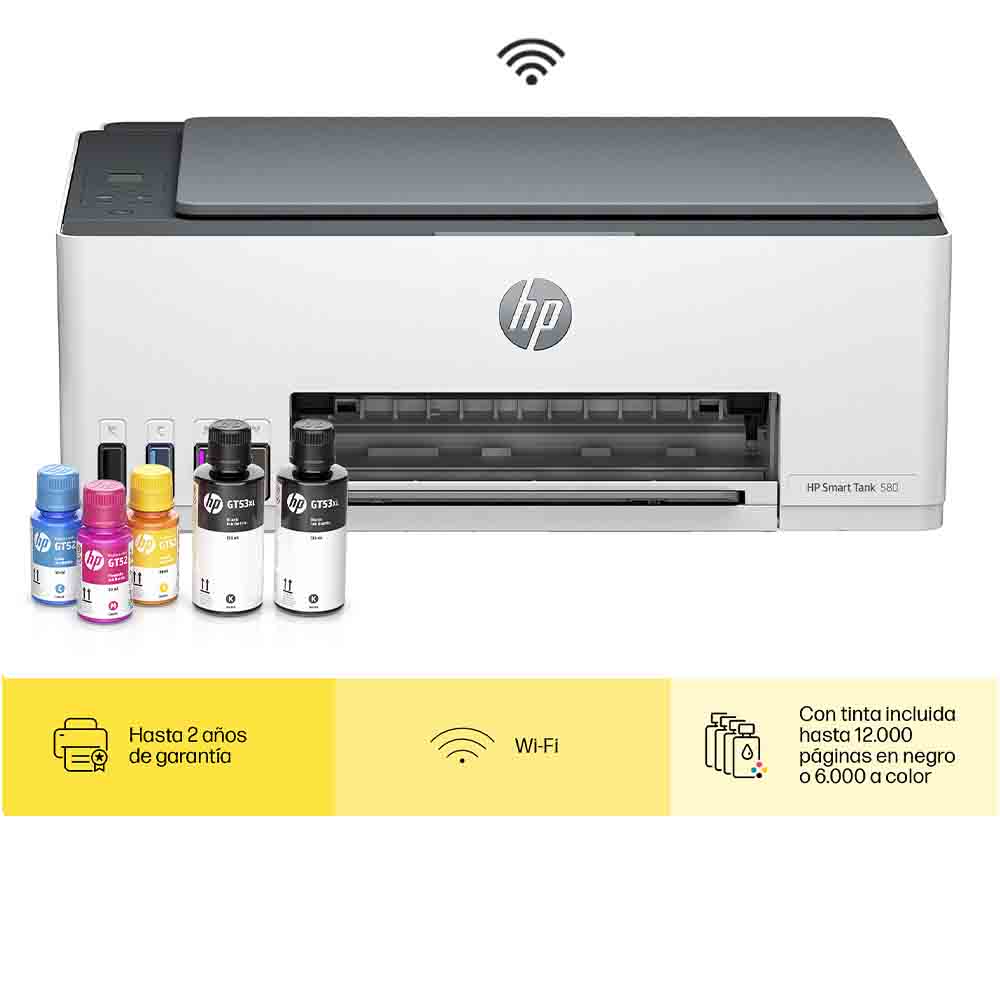 Impresora Multifuncional HP Smart Tank 580 Wi-fi