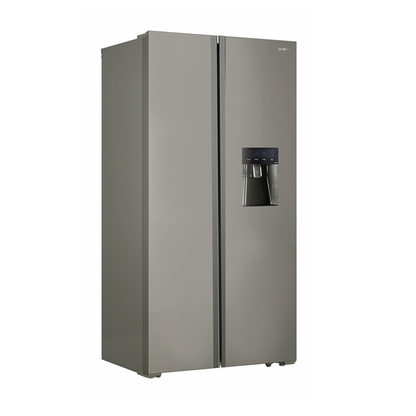 SANKEY REFRIGERADORA RF-19IN91GG SIDE BY SIDE INVERTER DE 18.9 CU.FT DISPENSADOR DE AGUA DISEÑO DE VIDRIO GRIS