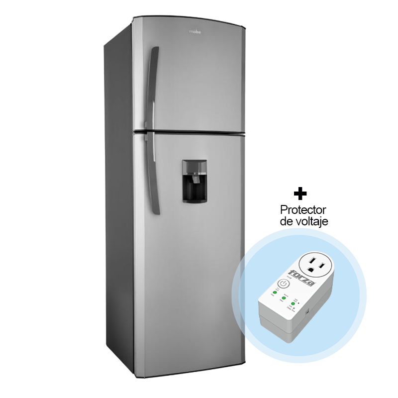 Combo de refrigeradora 10pc RMA250FYMRE0 Mabe + Protector de voltaje FVP-1201B Forza