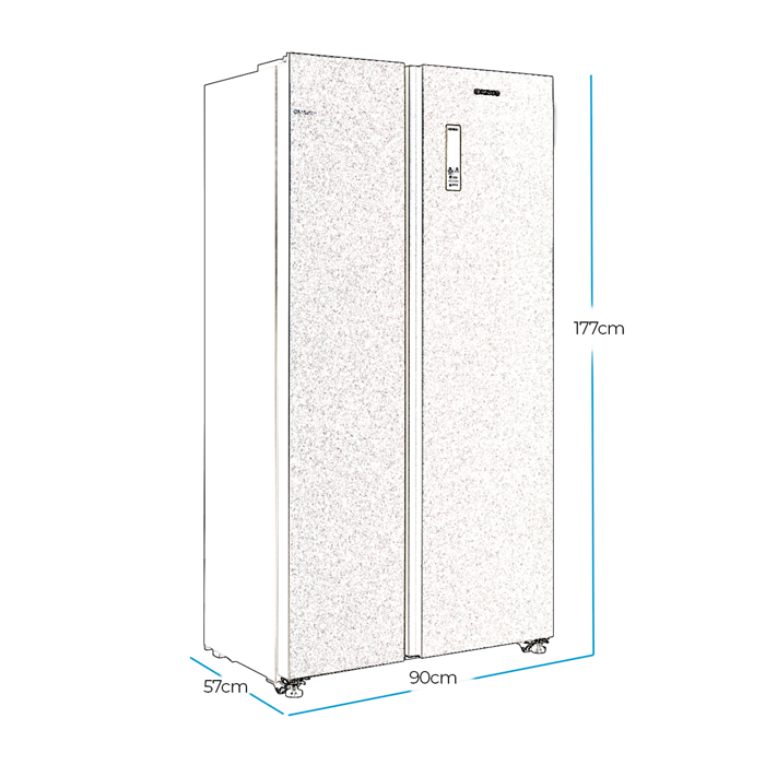 Refrigeradora Side By Side, 15 pies cúbicos, NRF-517SMH, Nisato