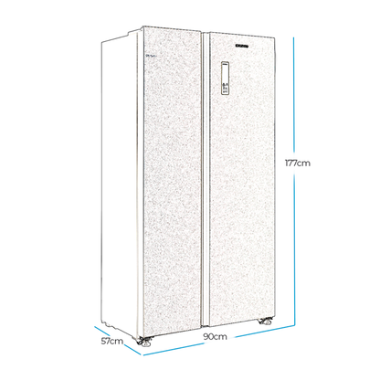 Refrigeradora Side By Side, 15 pies cúbicos, NRF-517SMH, Nisato, acabado Pebble