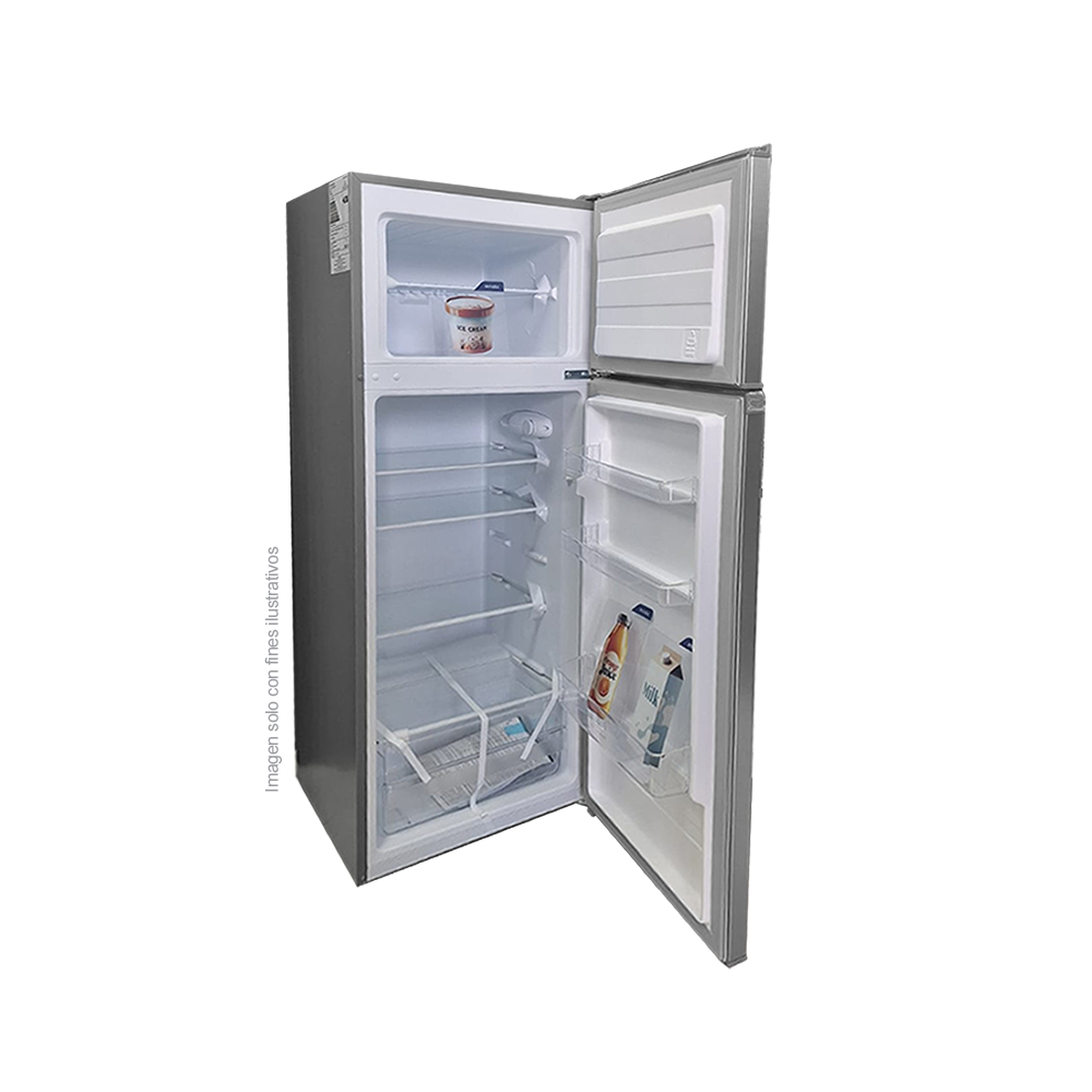 Refrigerador 7.1pc RF-207LSS Mystic Top Mount De Frost, acabado acero inoxidable, iluminación LED