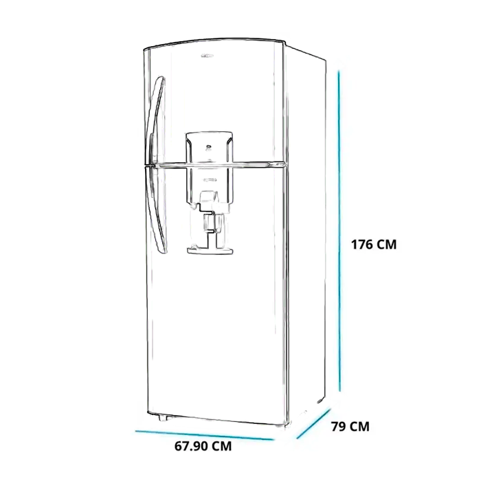 Refrigerador Automático 14 pies cúbicos (400 L) Inox Mabe - RMP400FJNU