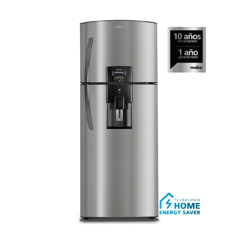 Refrigeradora Top mout14pc RMP410FZNU Mabe dispensador de agua