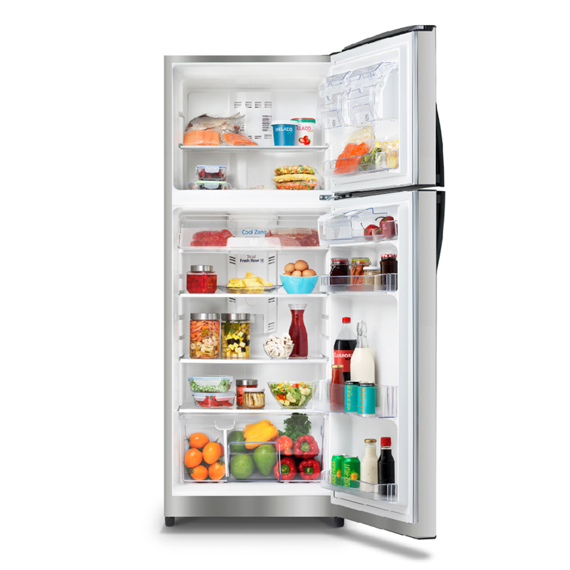 Refrigeradora Top mout14pc RMP410FZNU Mabe dispensador de agua