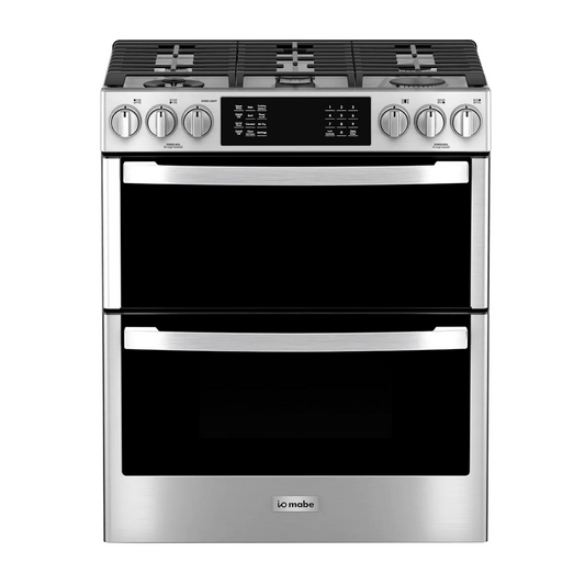 Estufa a gas 30" IO950FS0 GE modo sabbath 5 quemadores doble horno.
