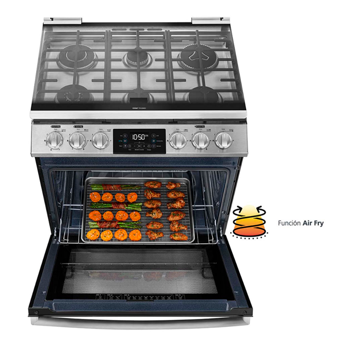 Estufa a gas 30" EMH7614DATMSS0 Mabe 6 quemadores