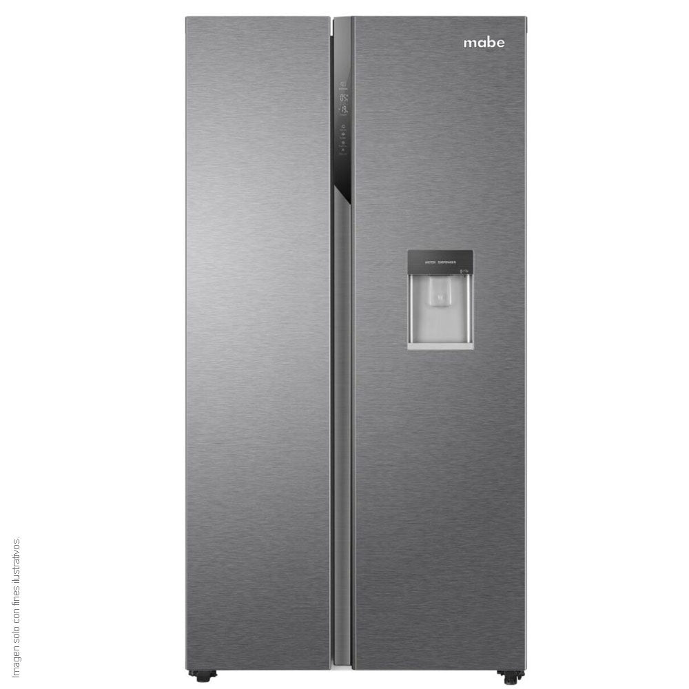 Refrigeradora Side By Side 18.5pc MSM544LMLSS0 Mabe color inoxidable, inverter, dispensador de agua.