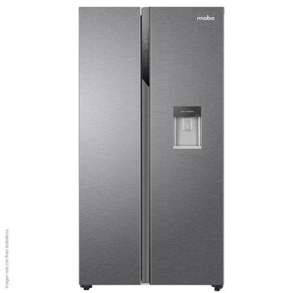 Refrigeradora Side By Side 18.5pc MSM544LMLSS0 Mabe color inoxidable, inverter, dispensador de agua.