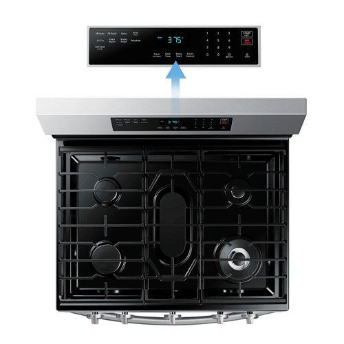Estufa a gas 30" SAMSUNG NX60B6515SS/AP 5 quemadores Air fry.