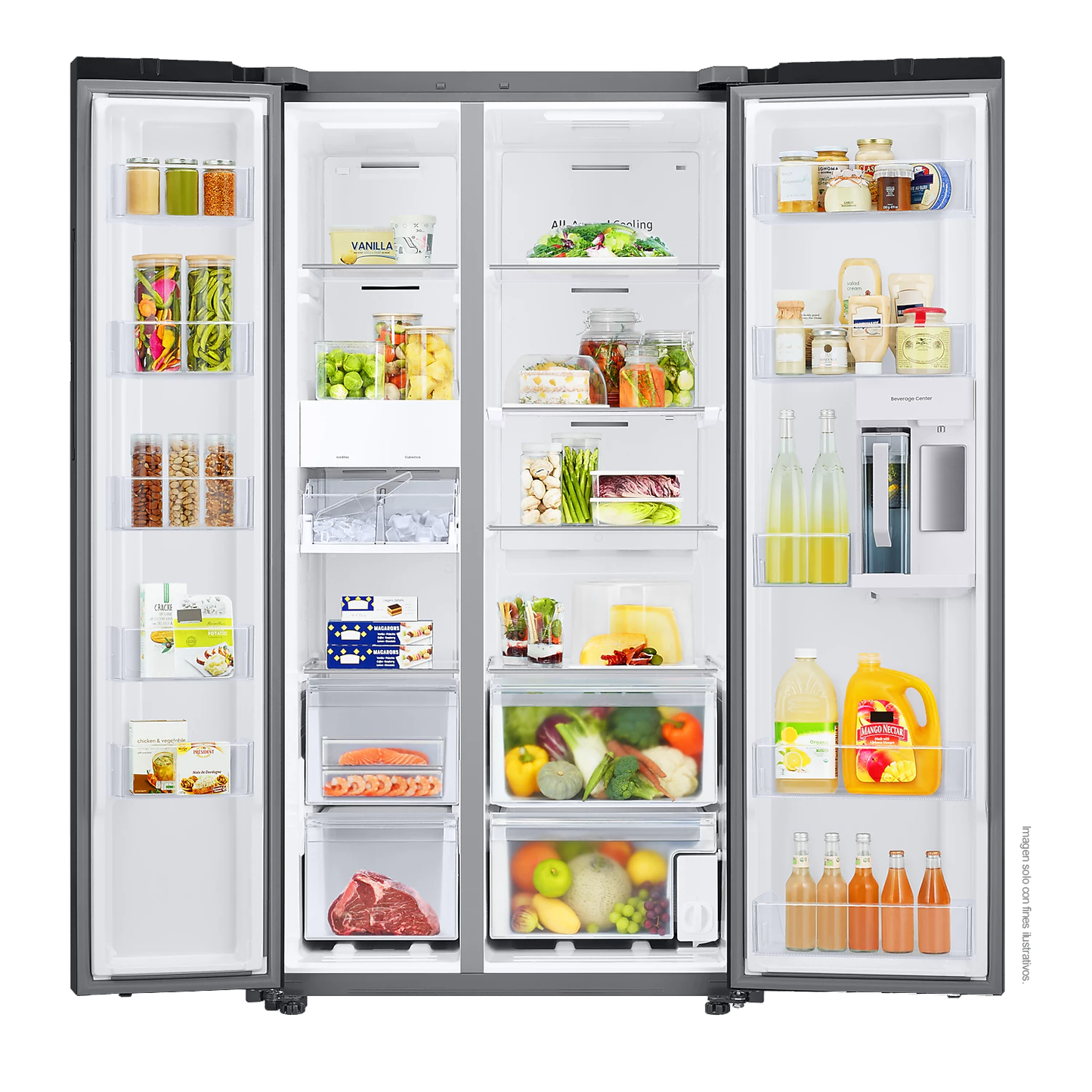 Refrigeradora 28pc Side by Side Bespoke RS28CB760A7NAP Samsung