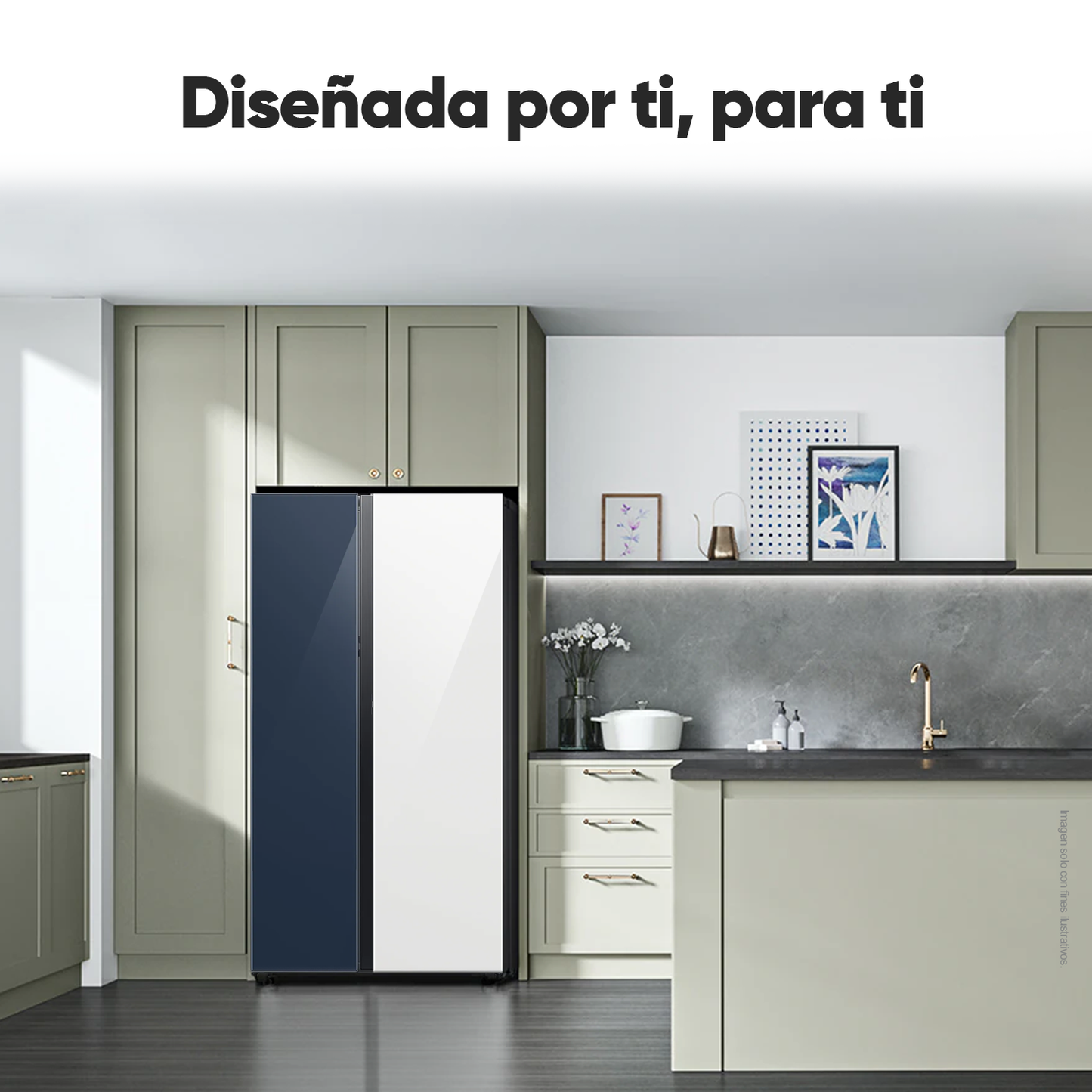 Refrigeradora 28pc Side by Side Bespoke RS28CB760A7NAP Samsung