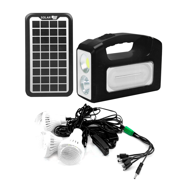 Kit solar panel + batería con bombillos incluidos DSY 3507