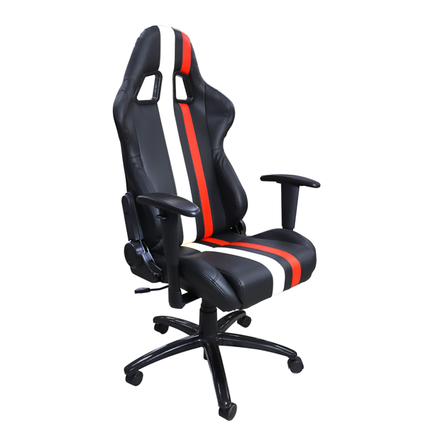 Silla de oficina, OFCHAIR, Swiss Drive Butzi, cuerina, negro/rojo (1 set)