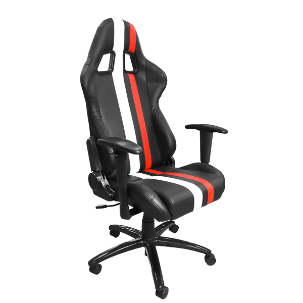 Silla de oficina, OFCHAIR, Swiss Drive Butzi, cuerina, negro/rojo (1 set)