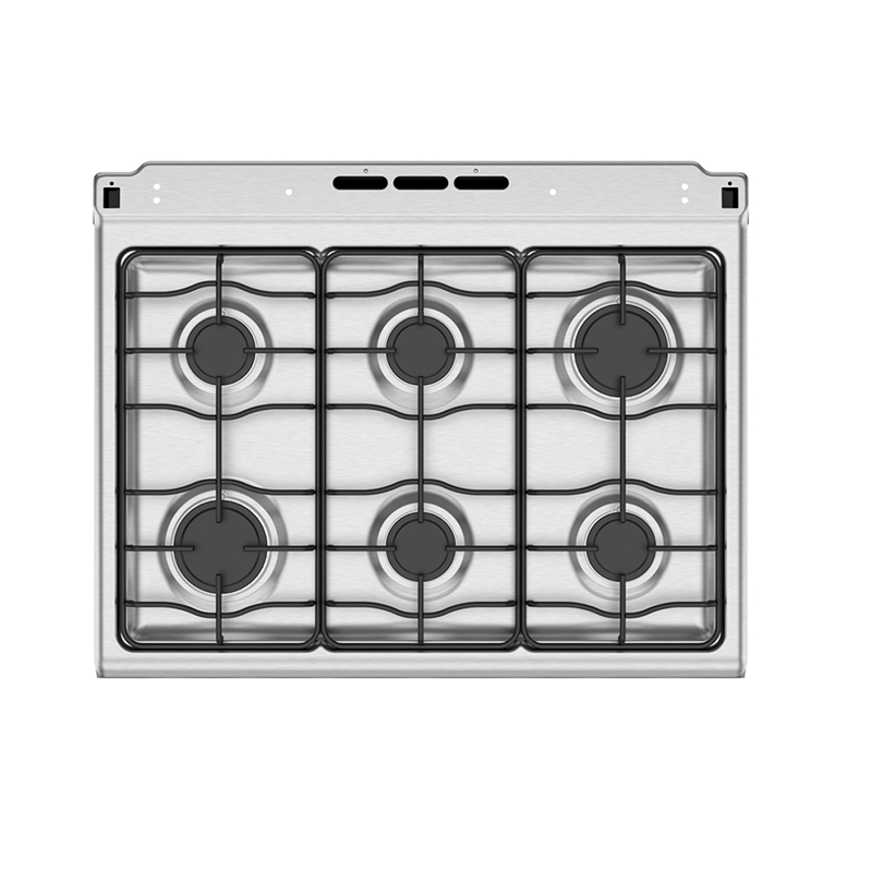 Estufa a gas 30" EM7641BAIN2 Mabe 6 quemadores mesa de acero inoxidable