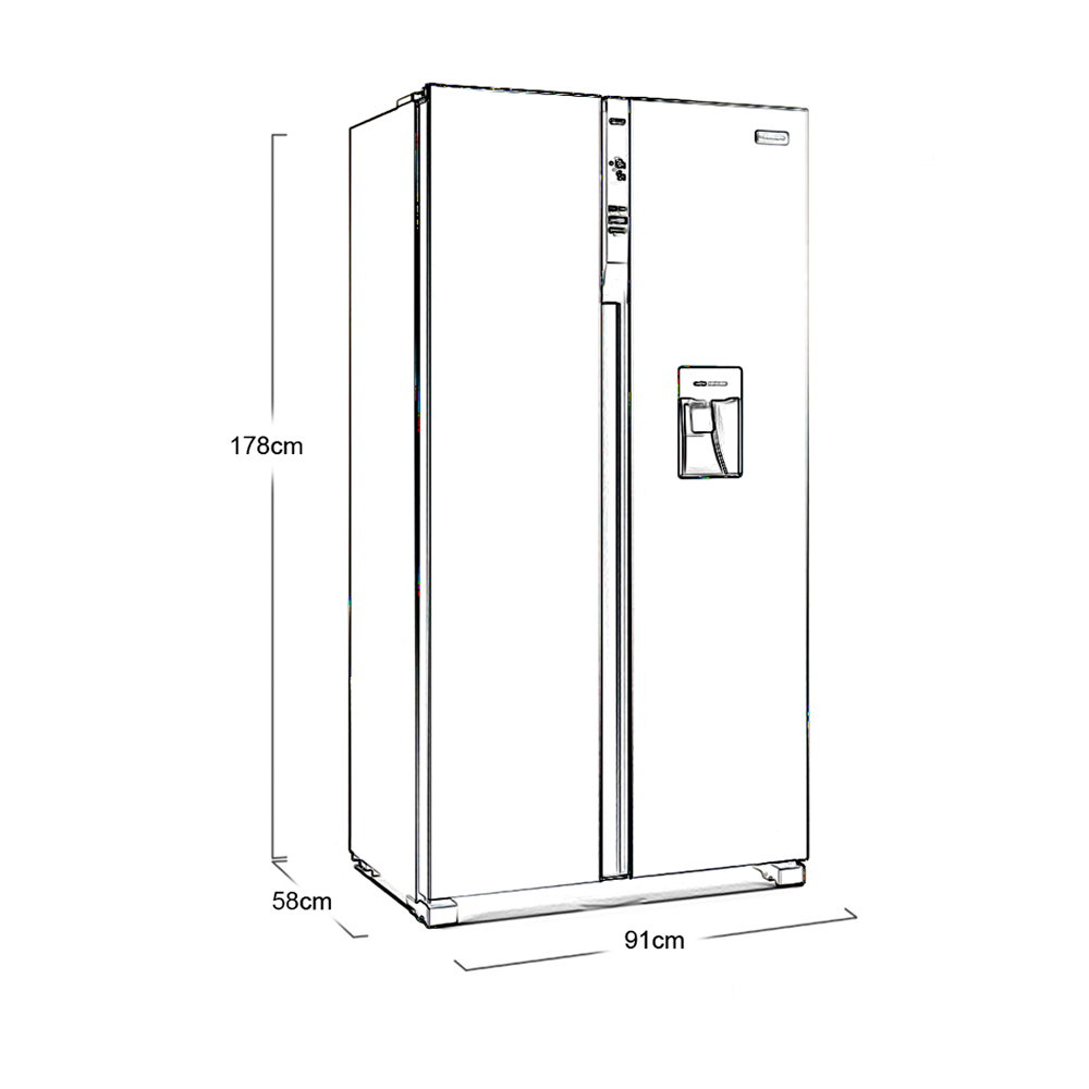 Refrigeradora Frigidaire Side by Side FRSA15K2HVG inverter 15 pies cúbicos