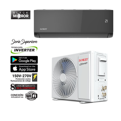 Aire acondicionado split inverter Wifi de 24,000 BTU Sankey ES24INVW7M