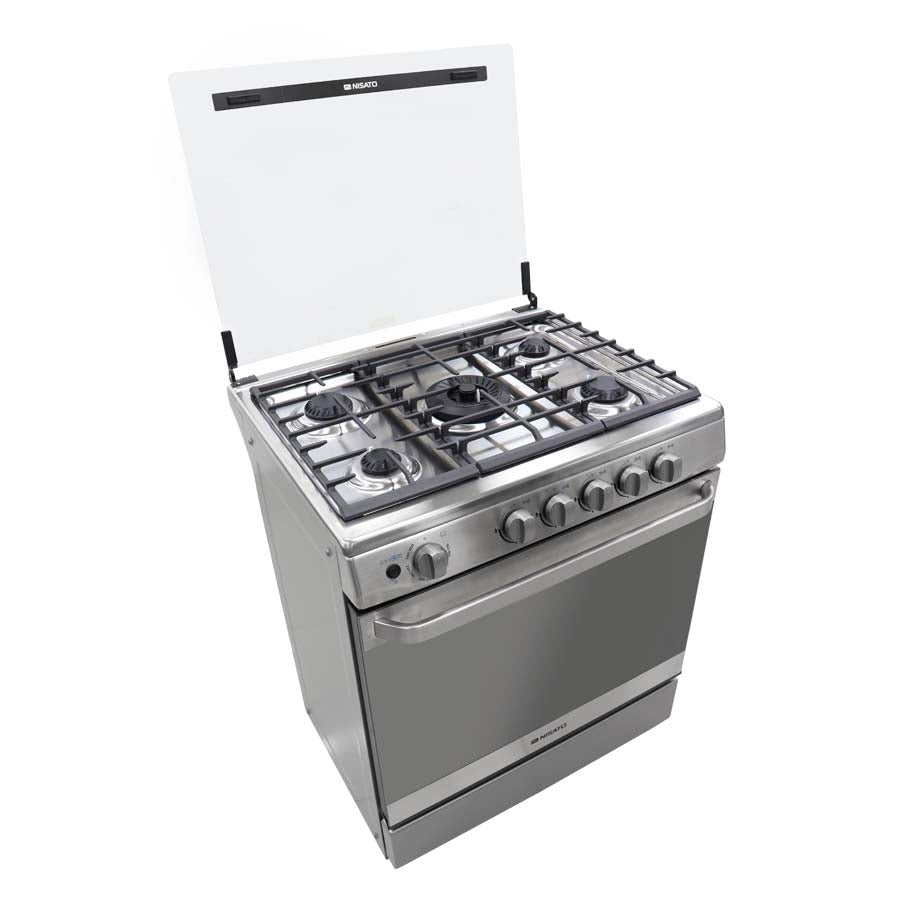 Estufa a gas 30" NEP-7764AFSDM 5 quemadores, acero inoxidable Nisato