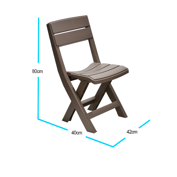 Mesa rectangular plegable + 2 sillas plegables Mocca 13010-XP.