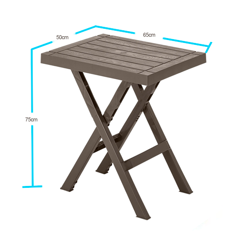 Mesa rectangular plegable + 2 sillas plegables Mocca 13010-XP.