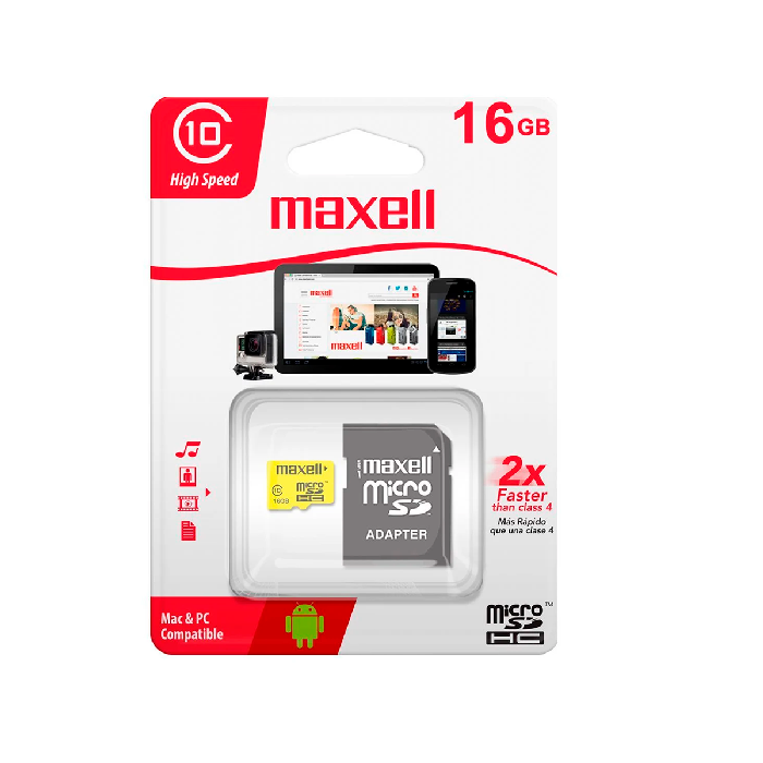 Memoria Maxell de 16Gb MCSD-16CL10 micro Clase 10