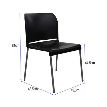 Silla DC-313 respaldo y asiento de plástico de alta calidad, patas de metal