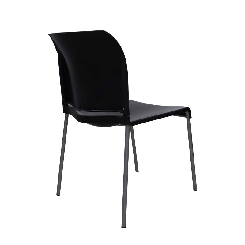 Silla DC-313 respaldo y asiento de plástico de alta calidad, patas de metal