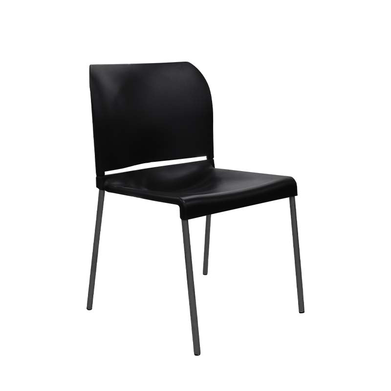 Silla DC-313 respaldo y asiento de plástico de alta calidad, patas de metal