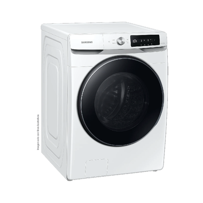 Lavadora Samsung carga frontal 22kg WF22C6400AW/AP color blanco tambor de acero inoxidable pantalla control inteligencia artificial