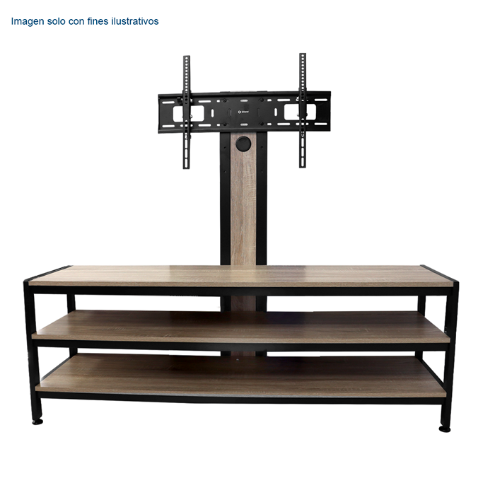 Mesa para tv con soporte gf-p1124-1401, estructura de metal y madera —  Rodelag Panamá
