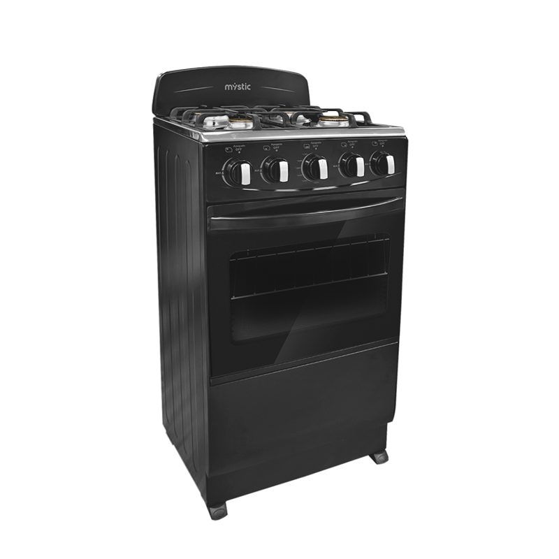 Estufa a gas 20" MY-ST4QZ921-PHCC-B Mystic  4 quemadores mesa de acero inoxidable