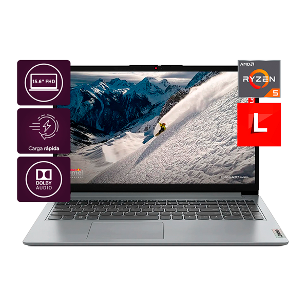 Laptop Lenovo Ideapad 1, 15.6" FHD, AMD Ryzen 5 7520U, 16GB, 512GB SSD